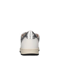 Sneakers in pelle e glitter 