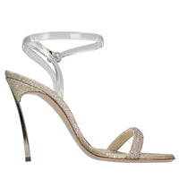 Sandali Blade Hollywood in tessuto microglitter,strass e Pvc 
