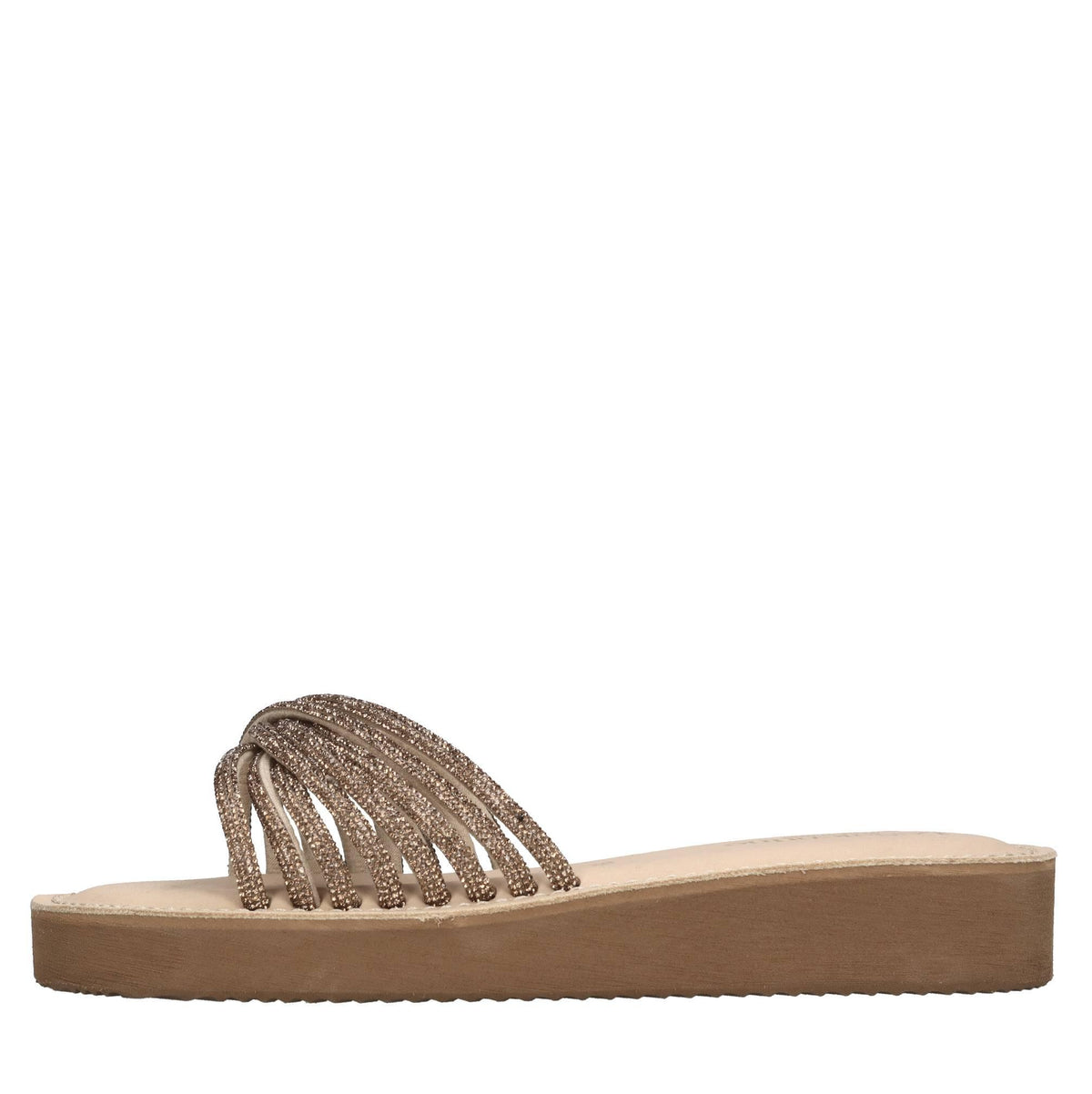 Mules in pelle e strass 