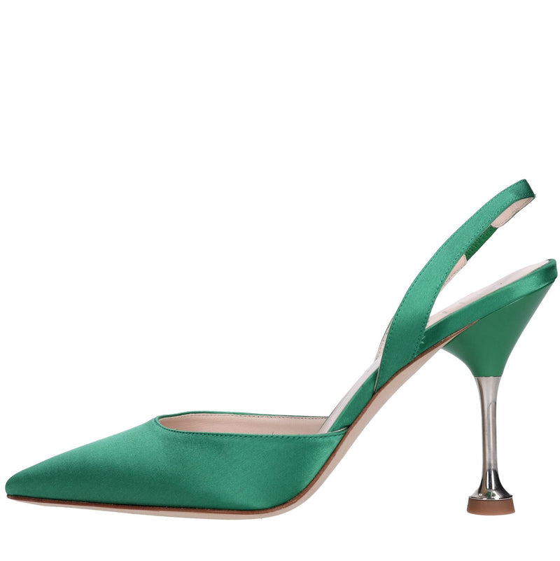 Décolleté slingback in raso 