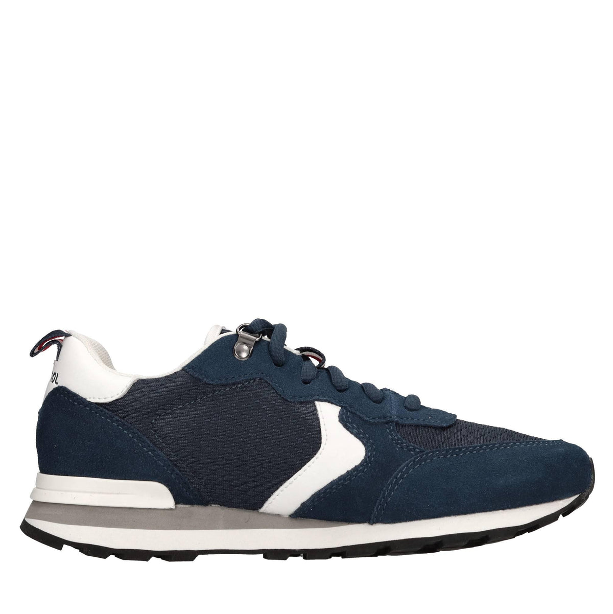 Sneakers in camoscio e tessuto 