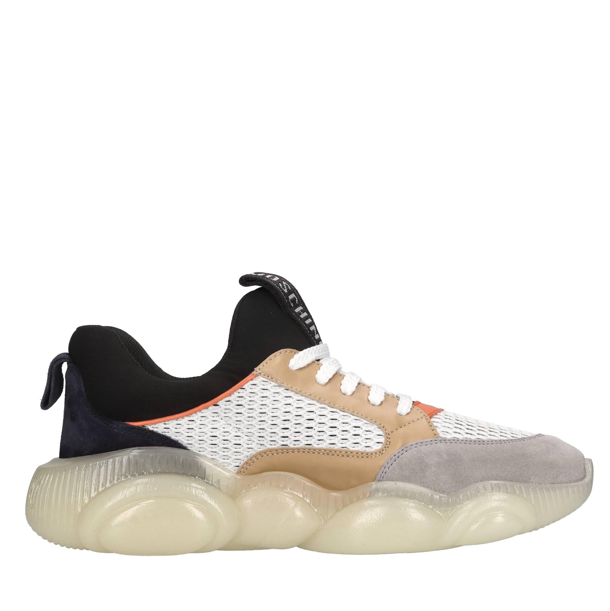 Sneakers in tessuto e pelle 