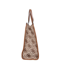 Borsa in ecopelle e tessuto 