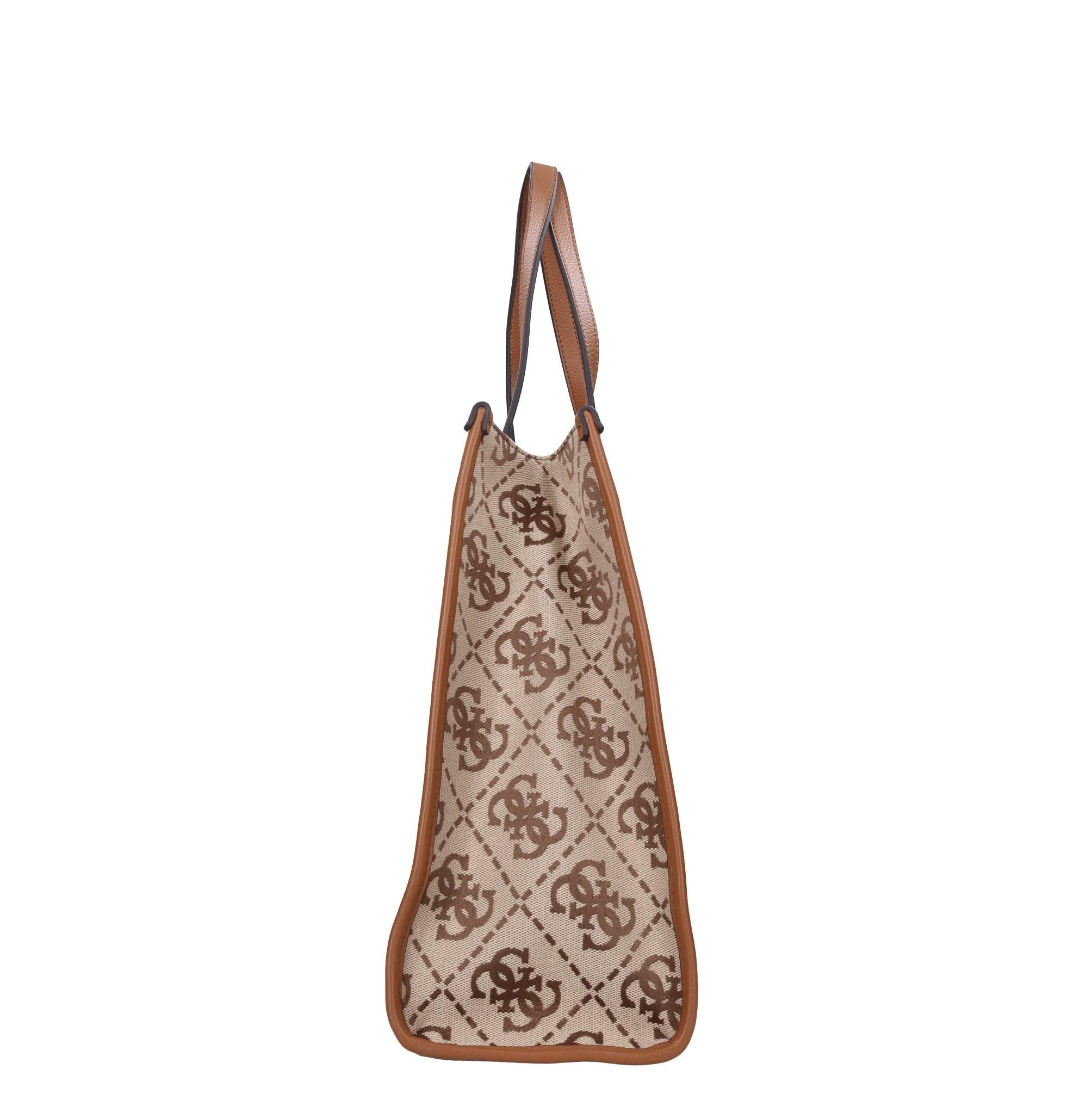 Borsa in ecopelle e tessuto 
