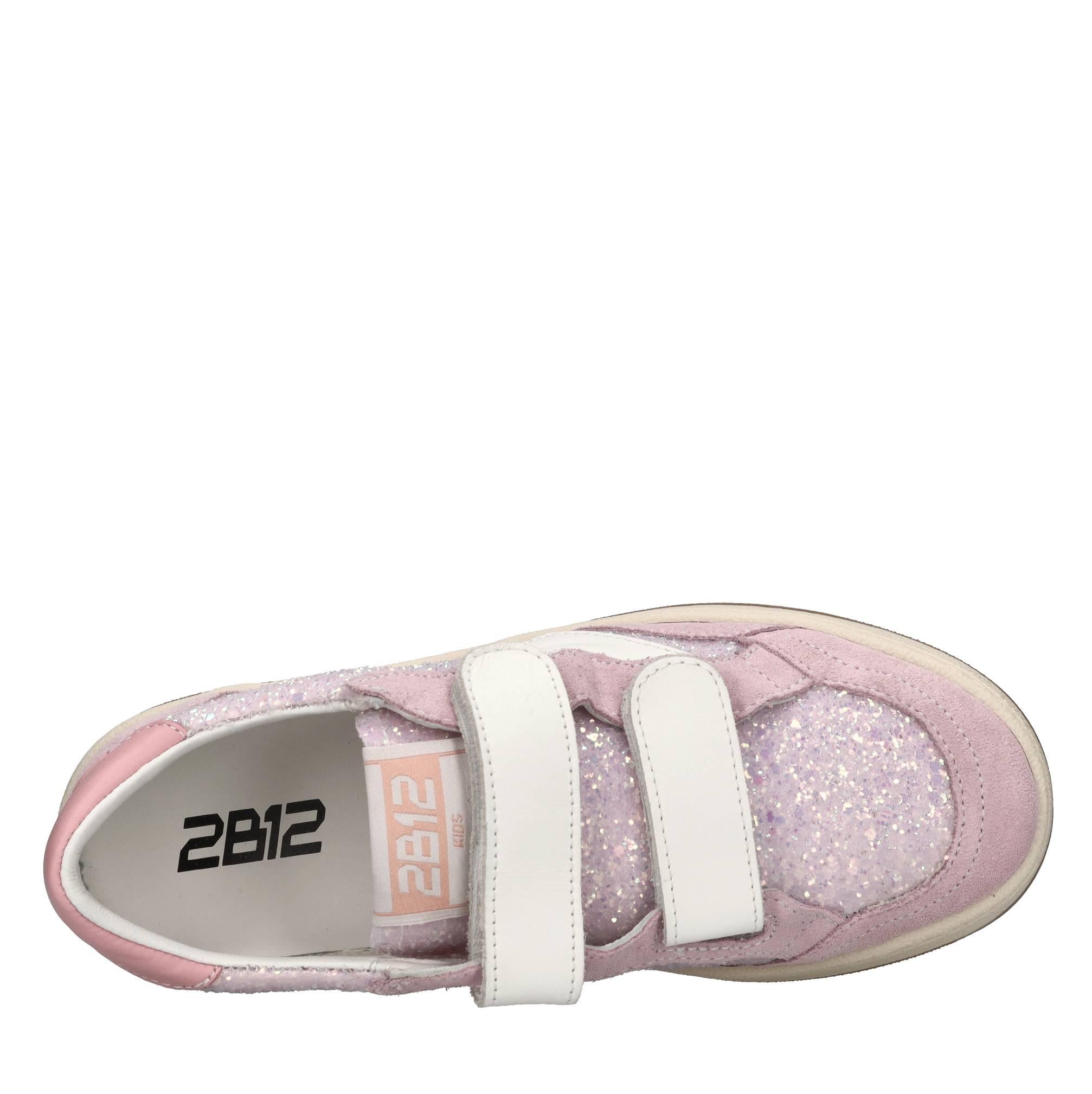Sneakers in camoscio e glitter 