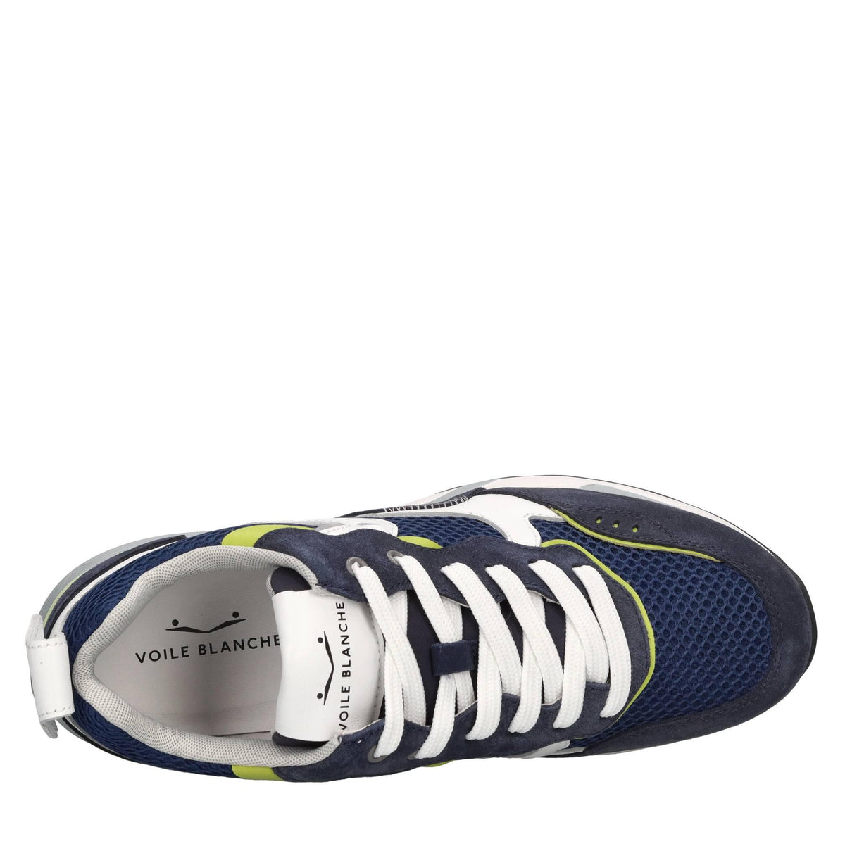 Sneakers in camoscio e tessuto 
