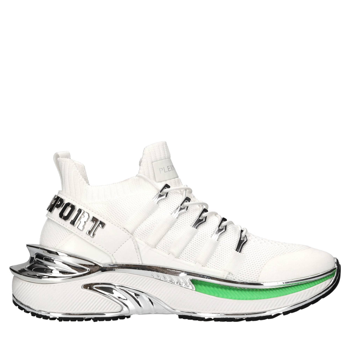 Sneakers in ecopelle e tessuto 