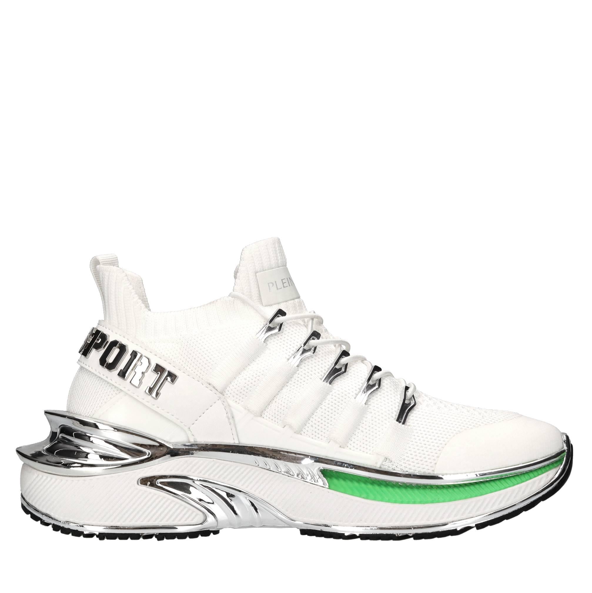 Sneakers in ecopelle e tessuto 