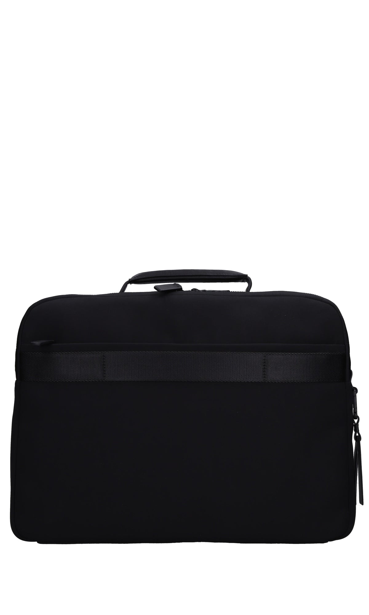 Borsa in pelle e tessuto 