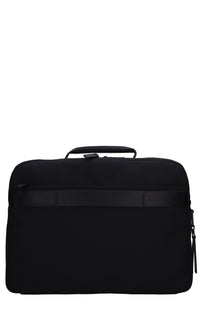 Borsa in pelle e tessuto 