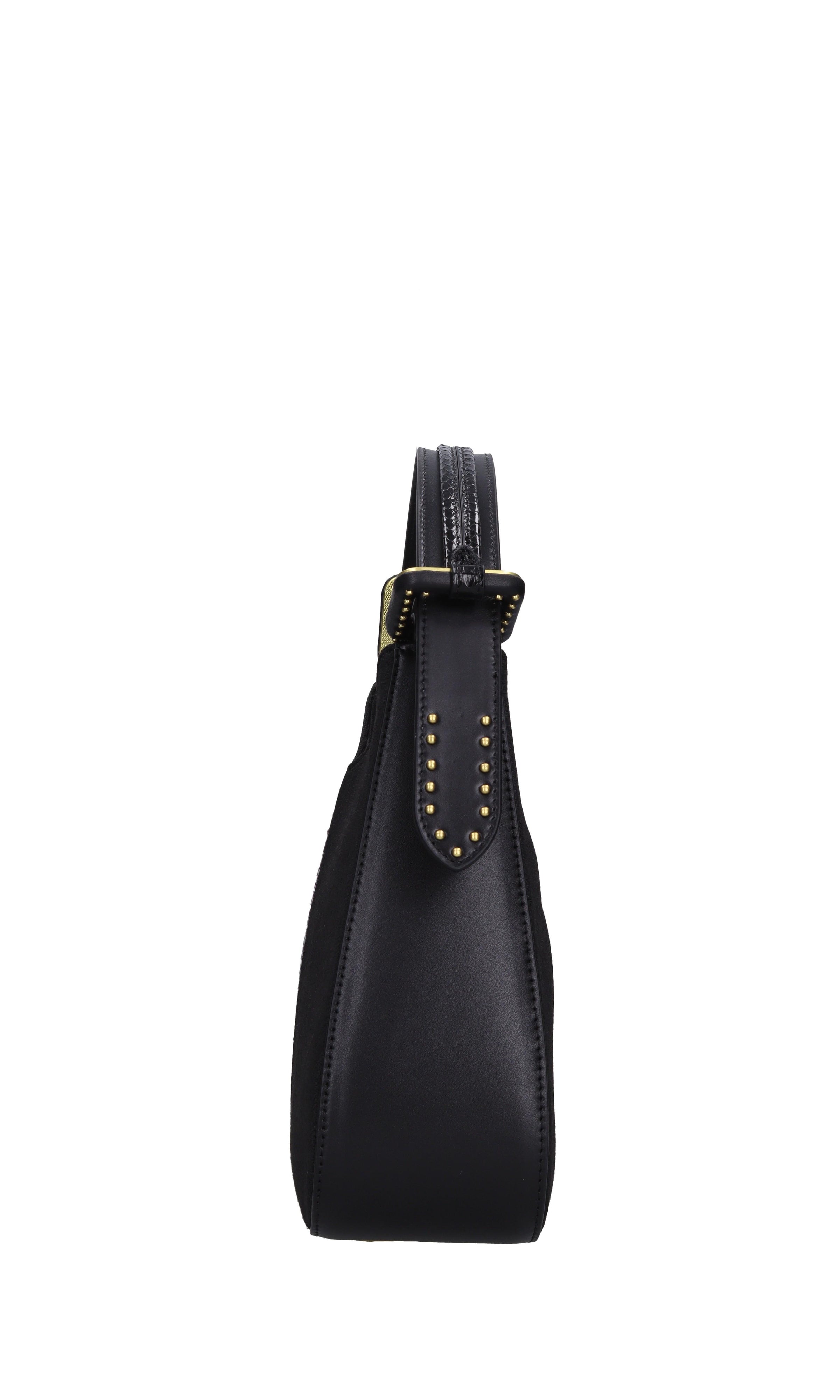 Borsa Monogram Shoulder in pelle e tessuto 