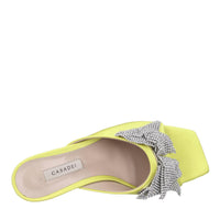 Mules in raso e strass 