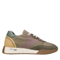Sneakers in camoscio ecopelle e tessuto 