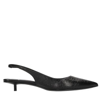 Décolleté slingback in pelle 
