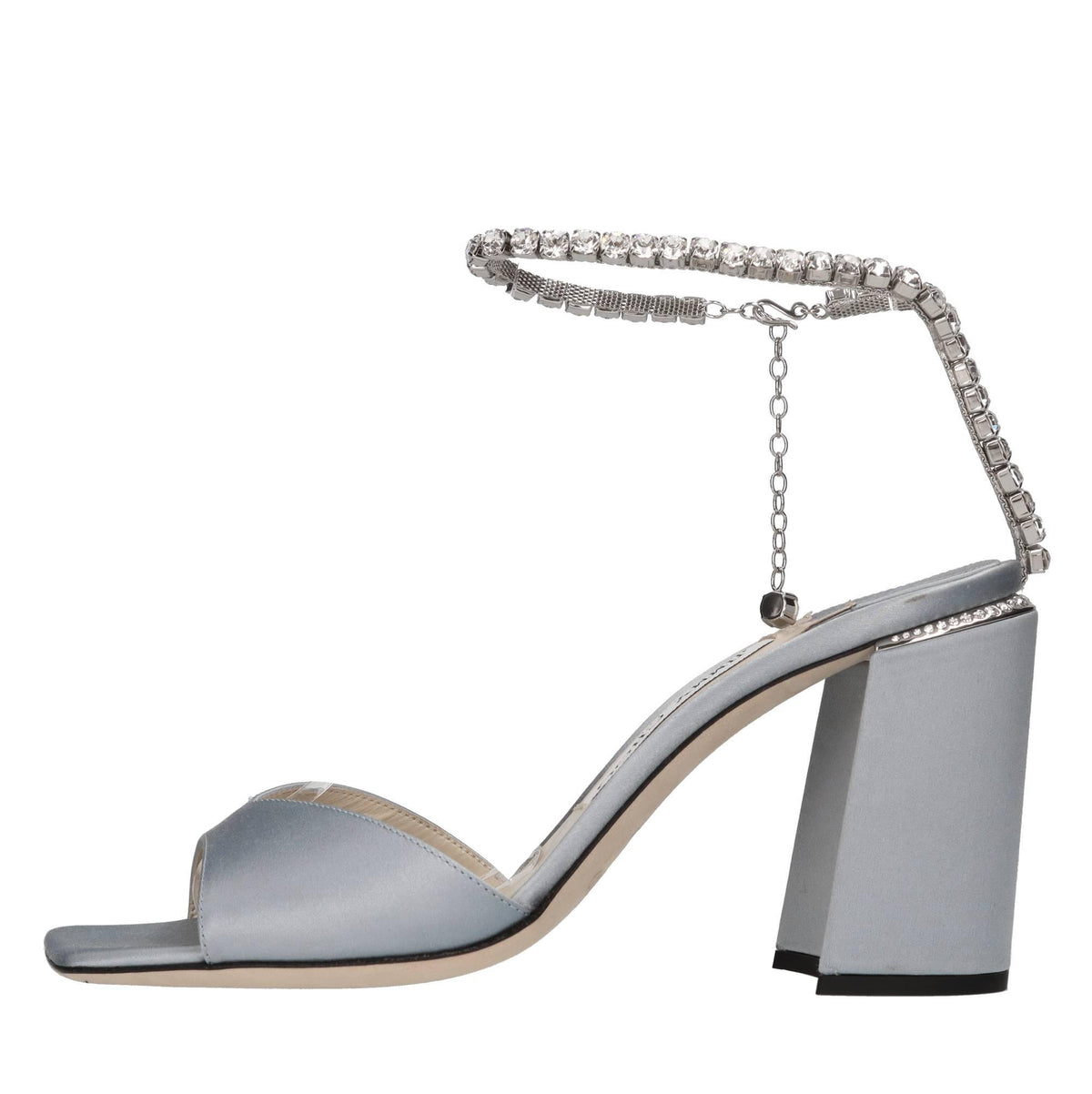 Sandali in raso e strass 