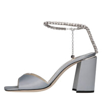 Sandali in raso e strass 