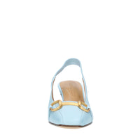 Décolleté slingback in pelle 