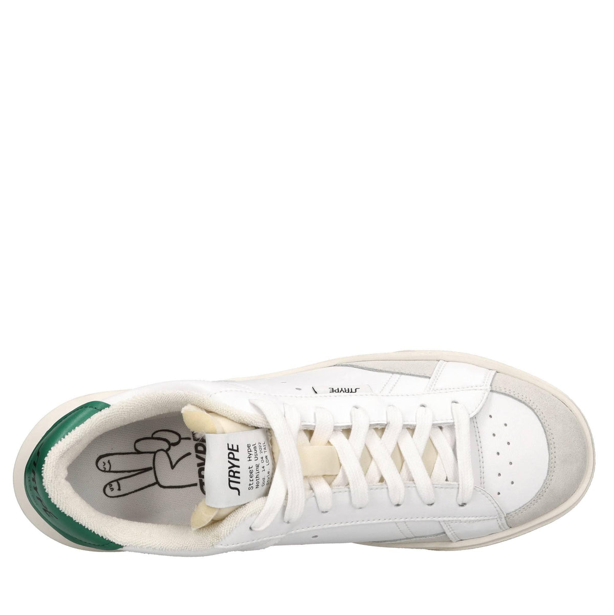 Sneakers in pelle e tessuto 