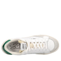 Sneakers in pelle e tessuto 