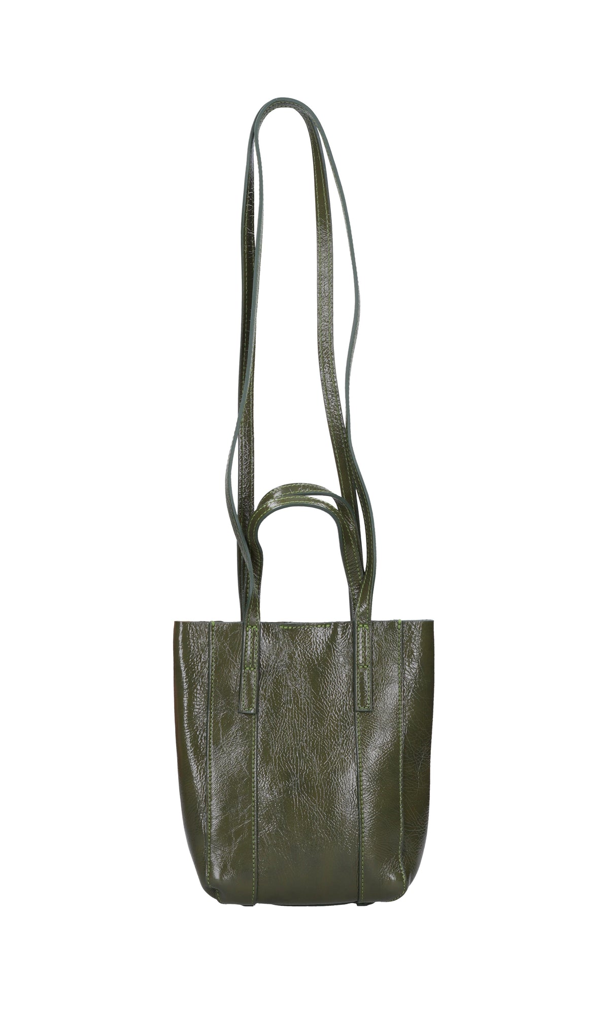 Borsa in pelle lucida 