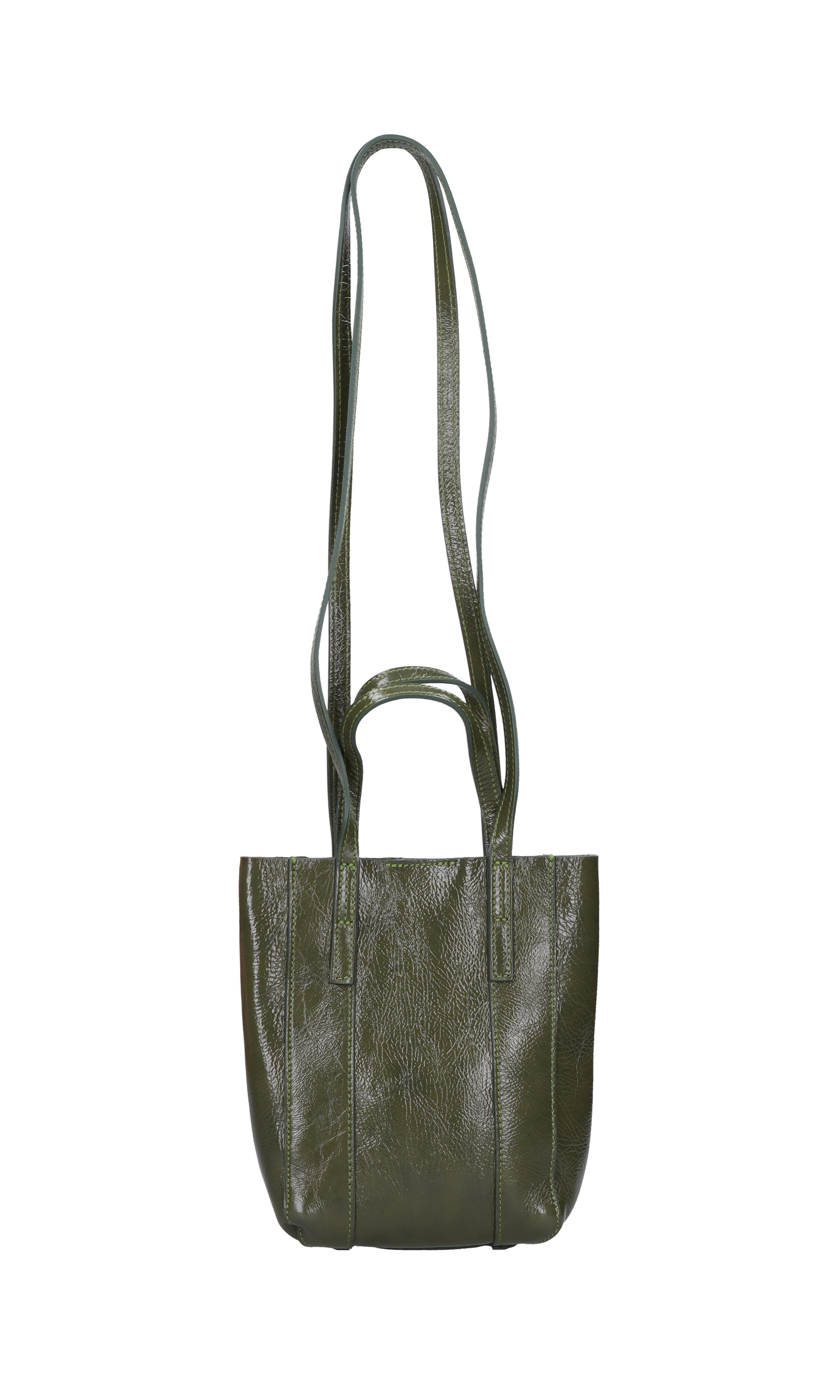 Borsa in pelle lucida 