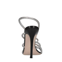 Sandali in pelle e strass 