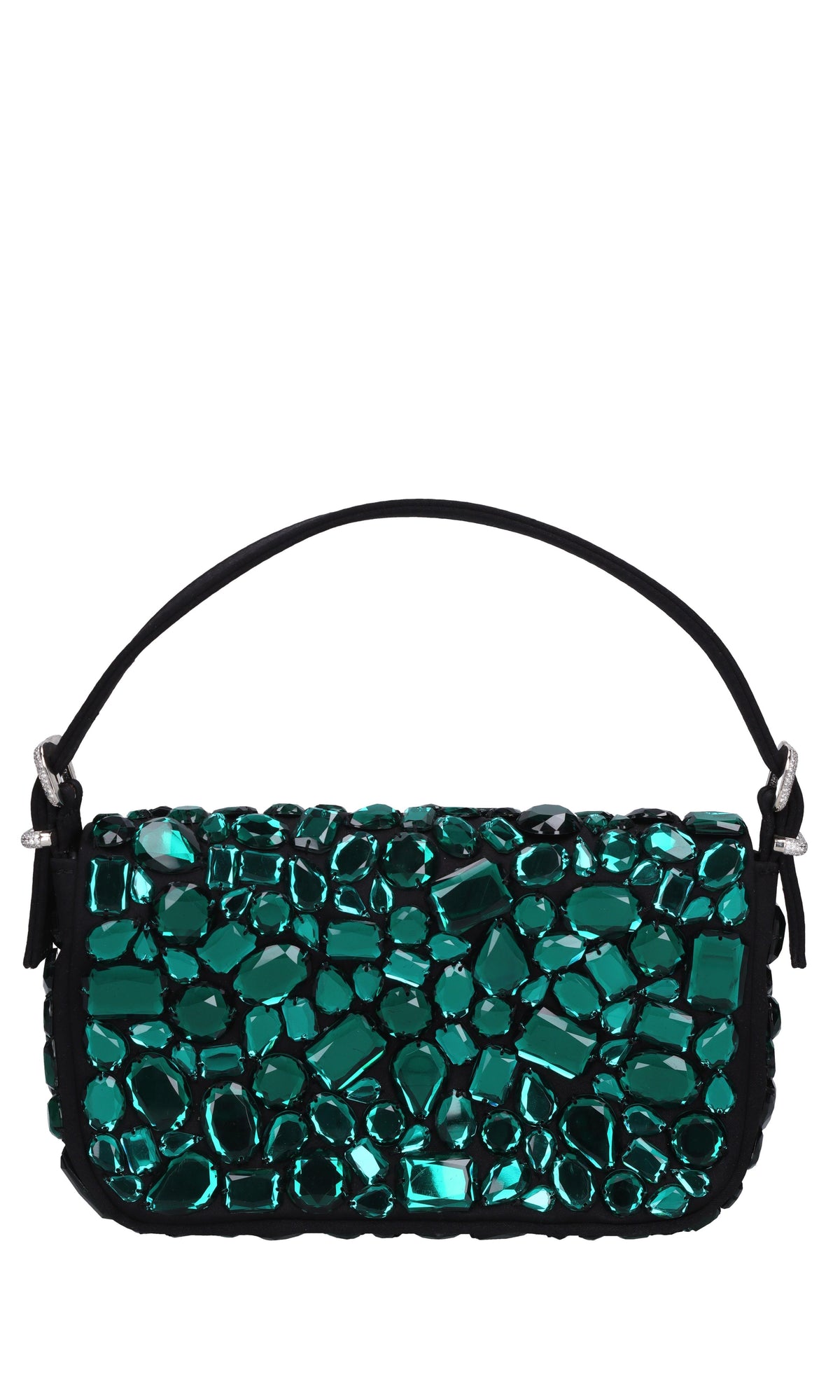Borsa mini Habibi in tessuto e strass 