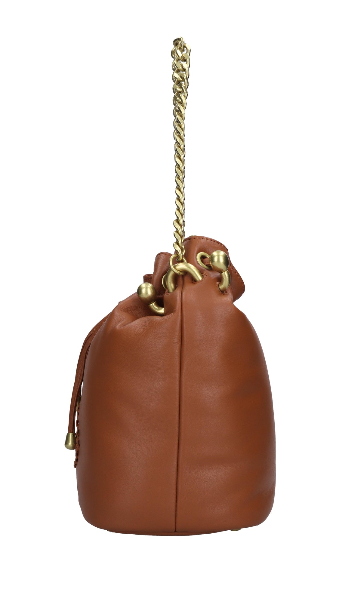 Borsa WOVEN LOGO GINGER in pelle 