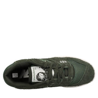 Sneakers in pelle e tessuto 
