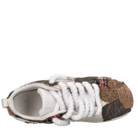 Sneakers in ecopelle e tessuto 