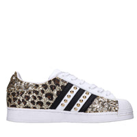 Sneakers in pelle paillettes e glitter 