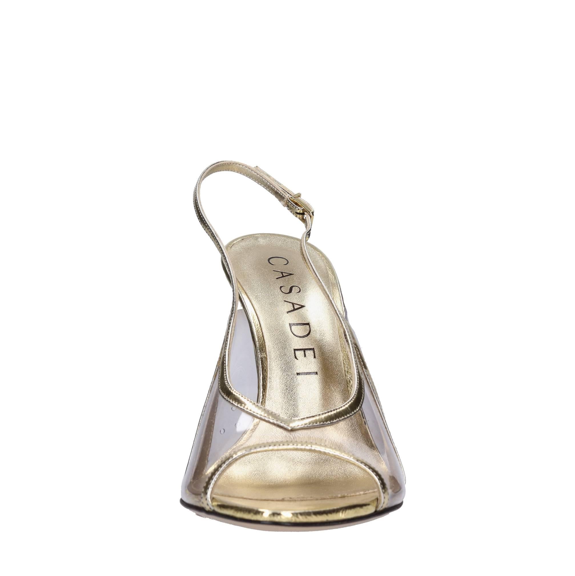 Sandali in pelle e plexy 