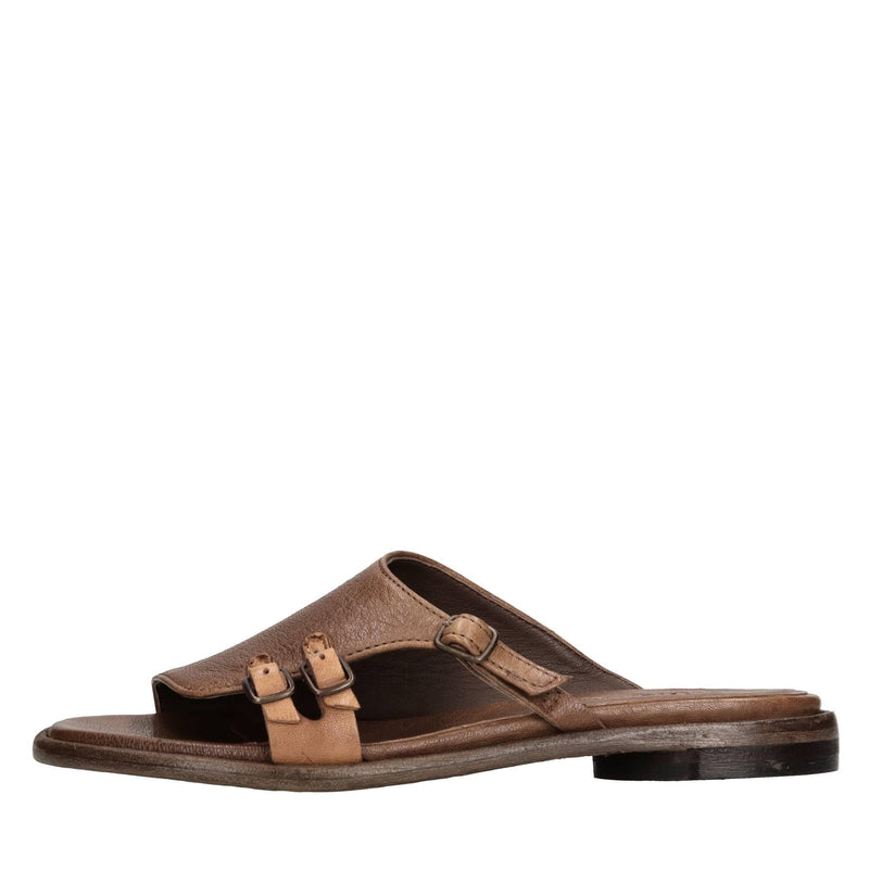 Mules flat in pelle 
