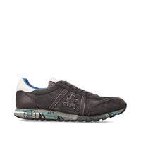 Sneakers in camoscio tessuto ed ecopelle 