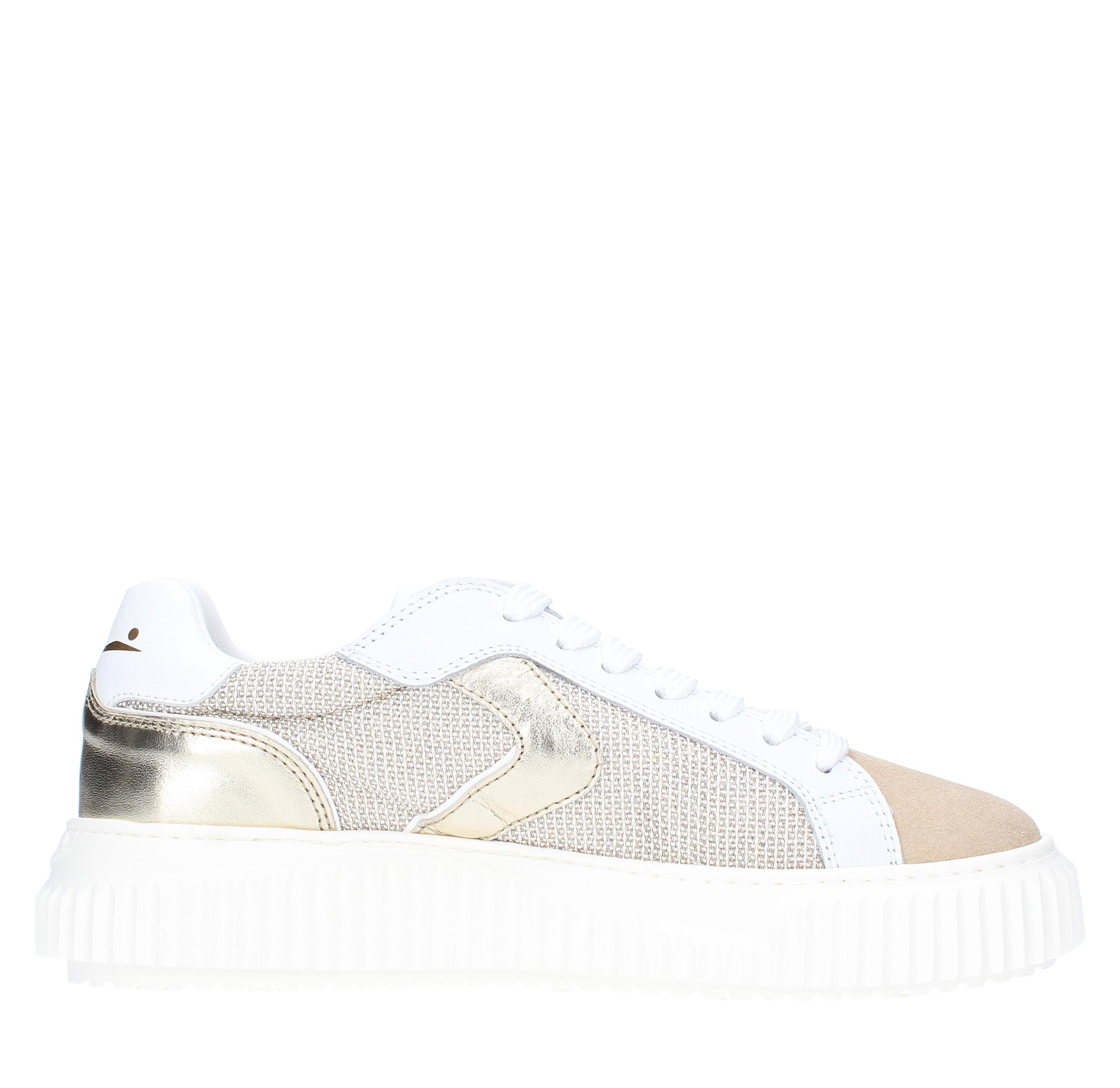 Sneakers in camoscio pelle e tessuto 