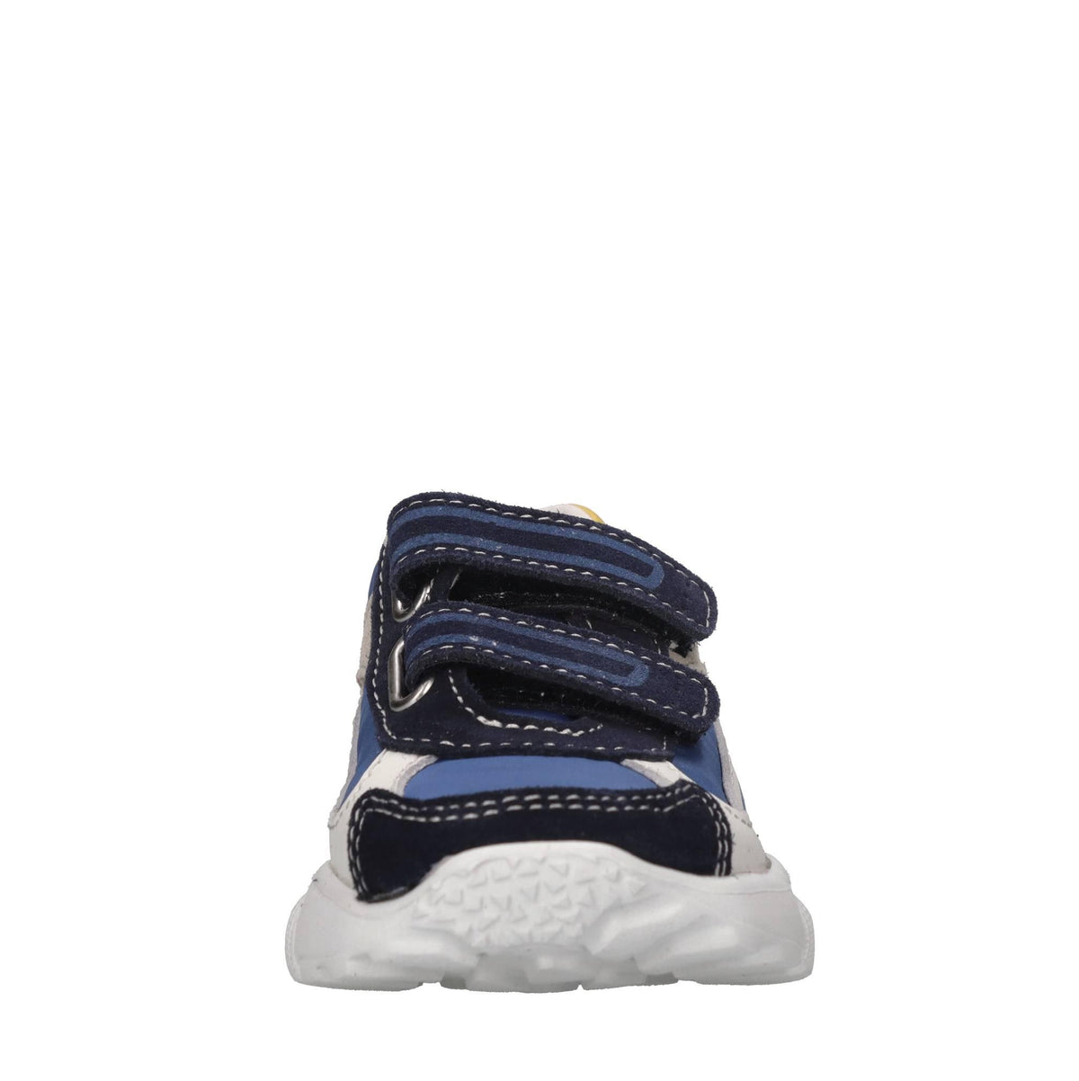 Sneakers in pelle e tessuto 