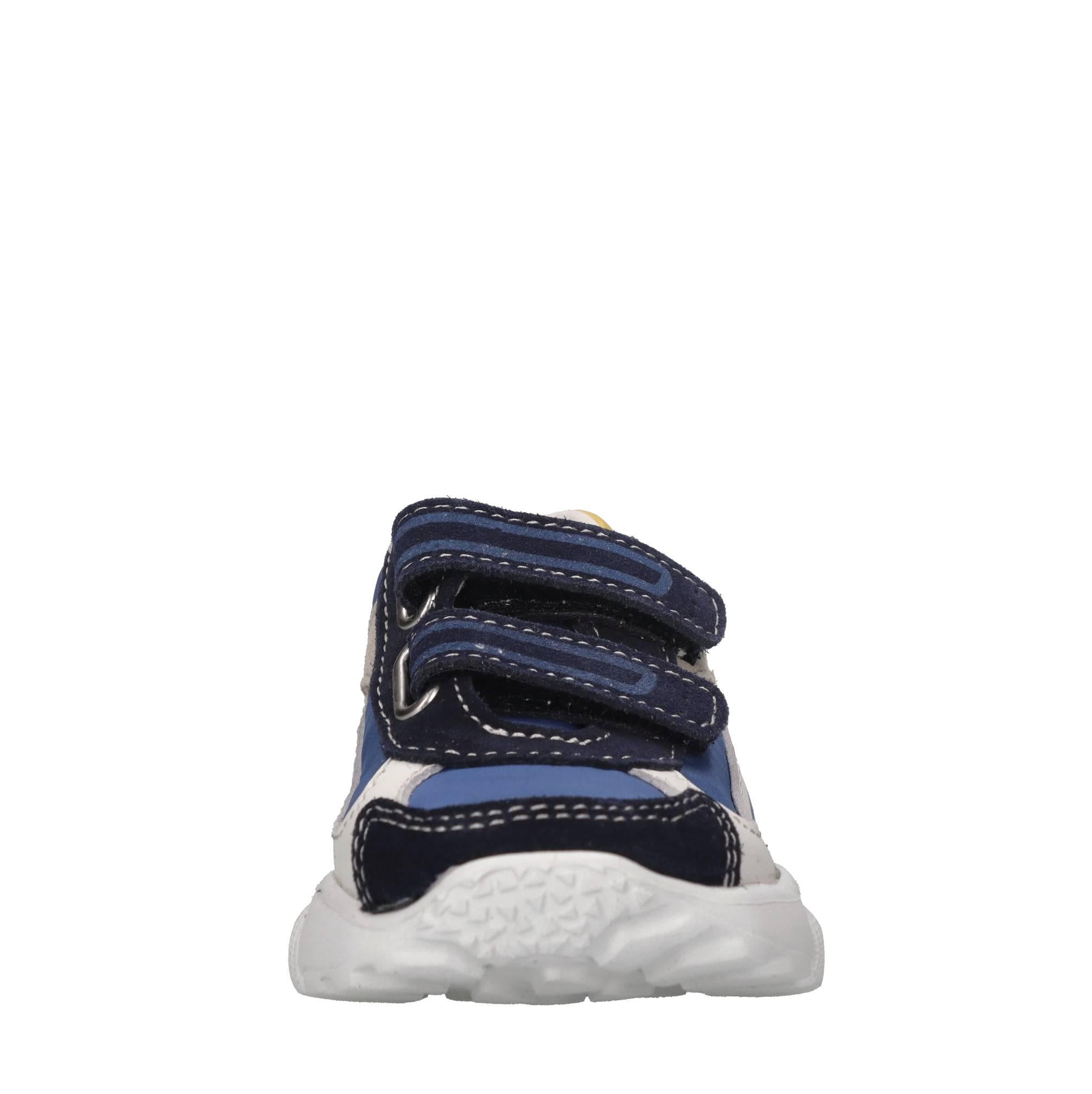 Sneakers in pelle e tessuto 