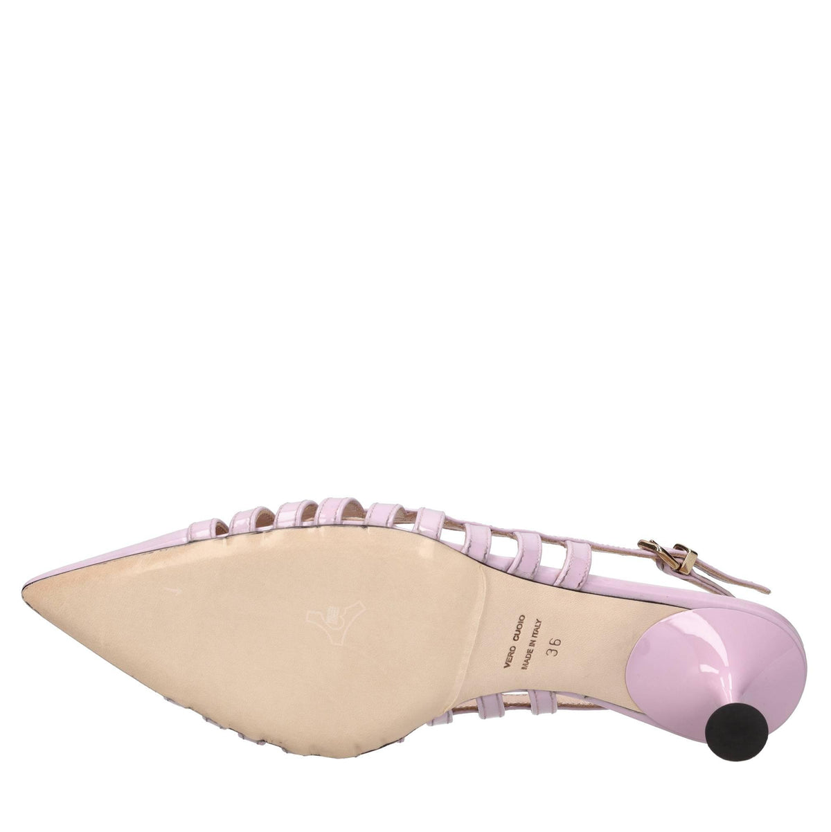 Décolleté slingback in vernice 