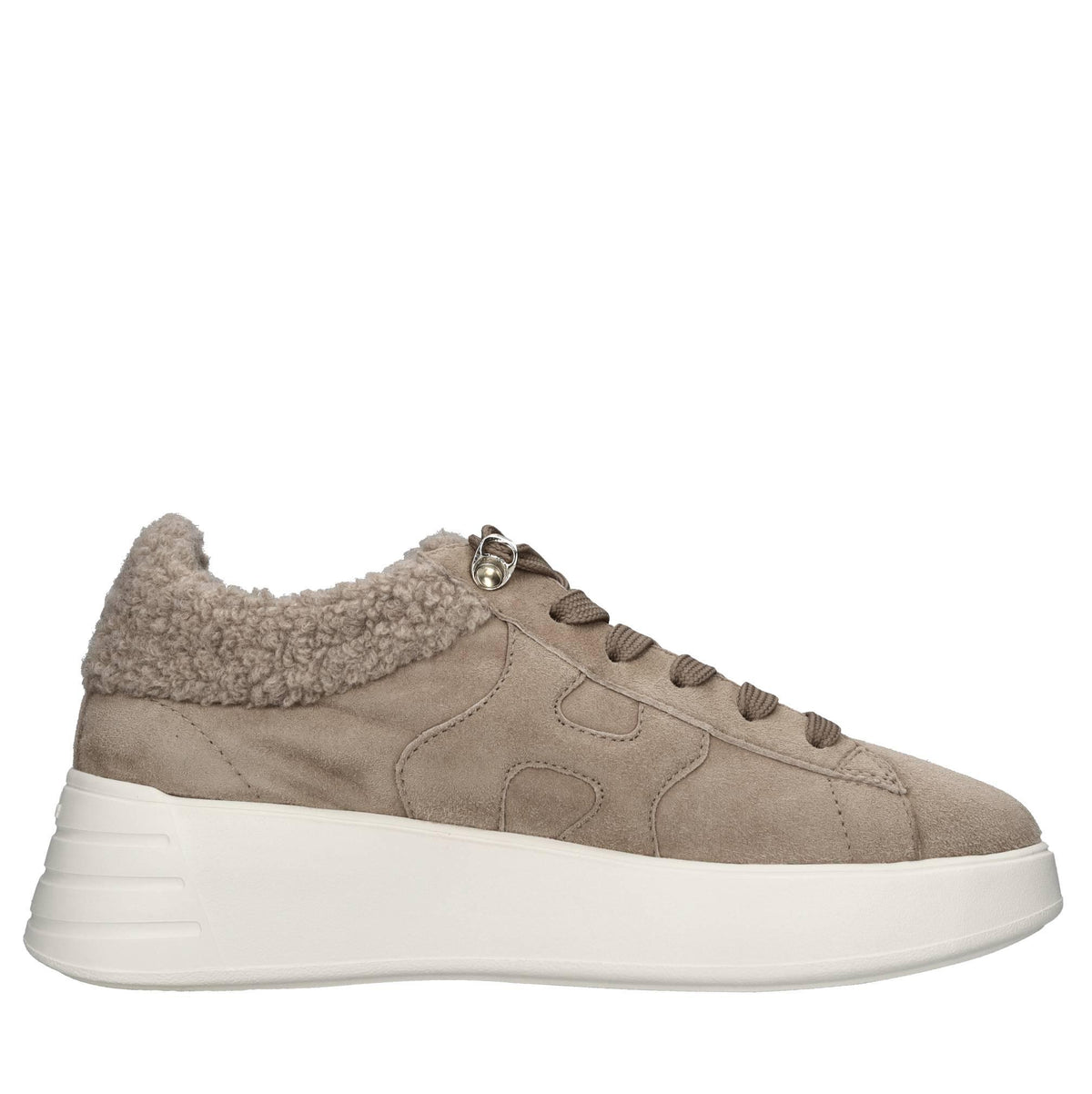 Sneakers in camoscio e tessuto 