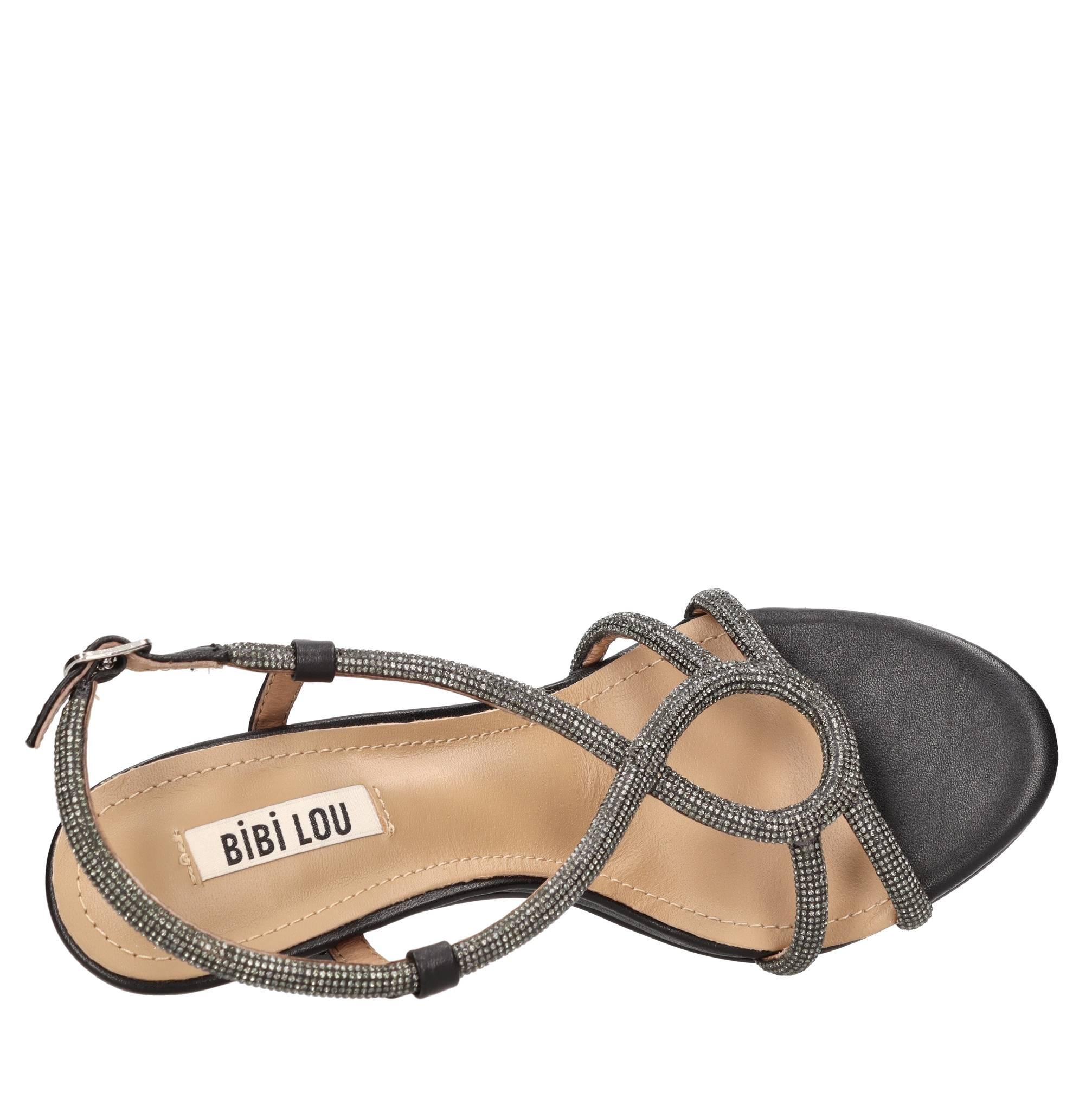 Sandali modello MELISSA in tessuto e strass 