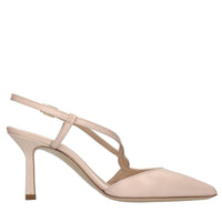 Décolleté slingback in pelle 