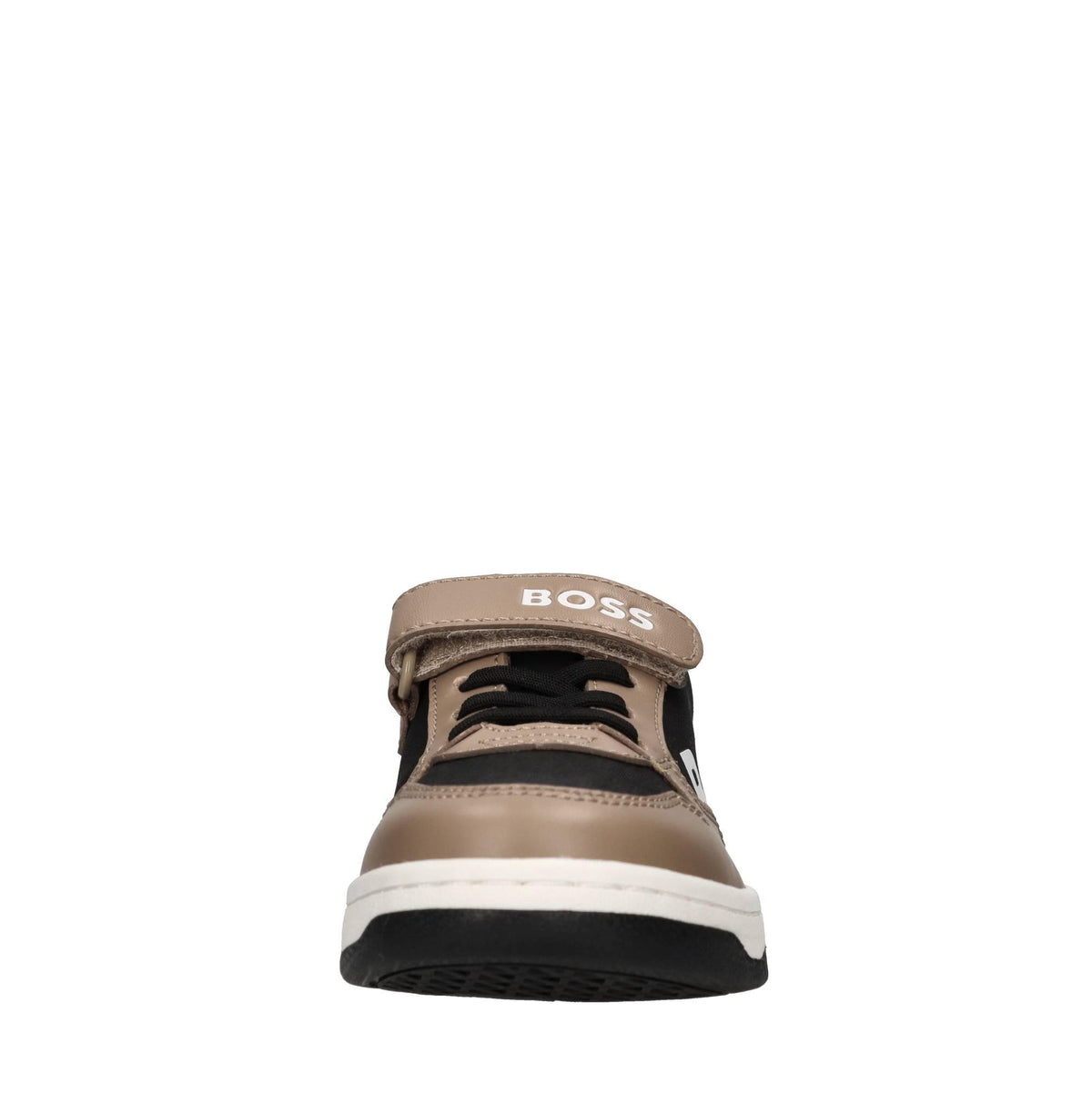 Sneakers in pelle e tessuto 