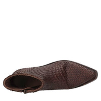 Stivaletti texani in pelle intrecciata 