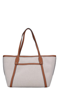 Borsa in tessuto ed ecopelle 