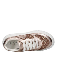 Sneakers Off road in pelle e glitter 