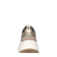 Sneakers in pelle,tessuto e strass 