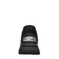 Sneakers in pelle e tessuto 