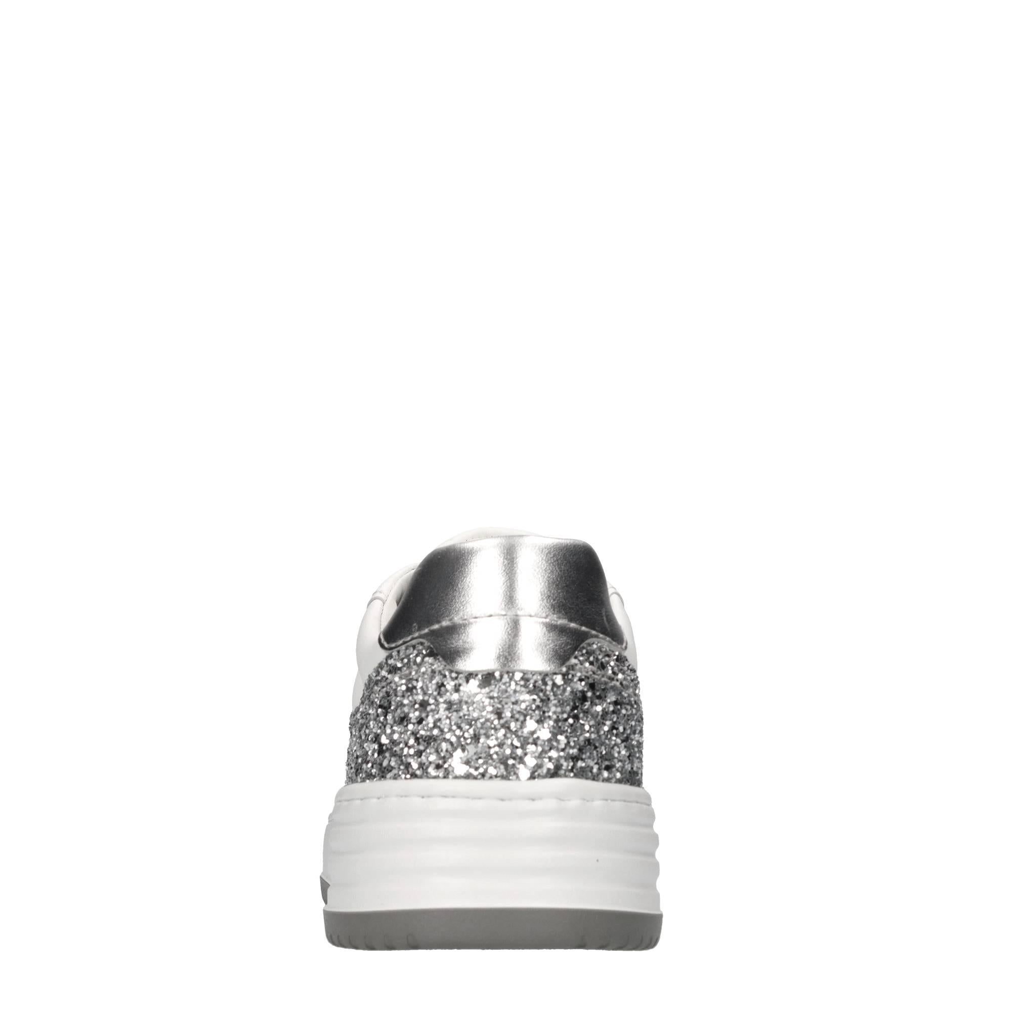 Sneakers in pelle e glitter 
