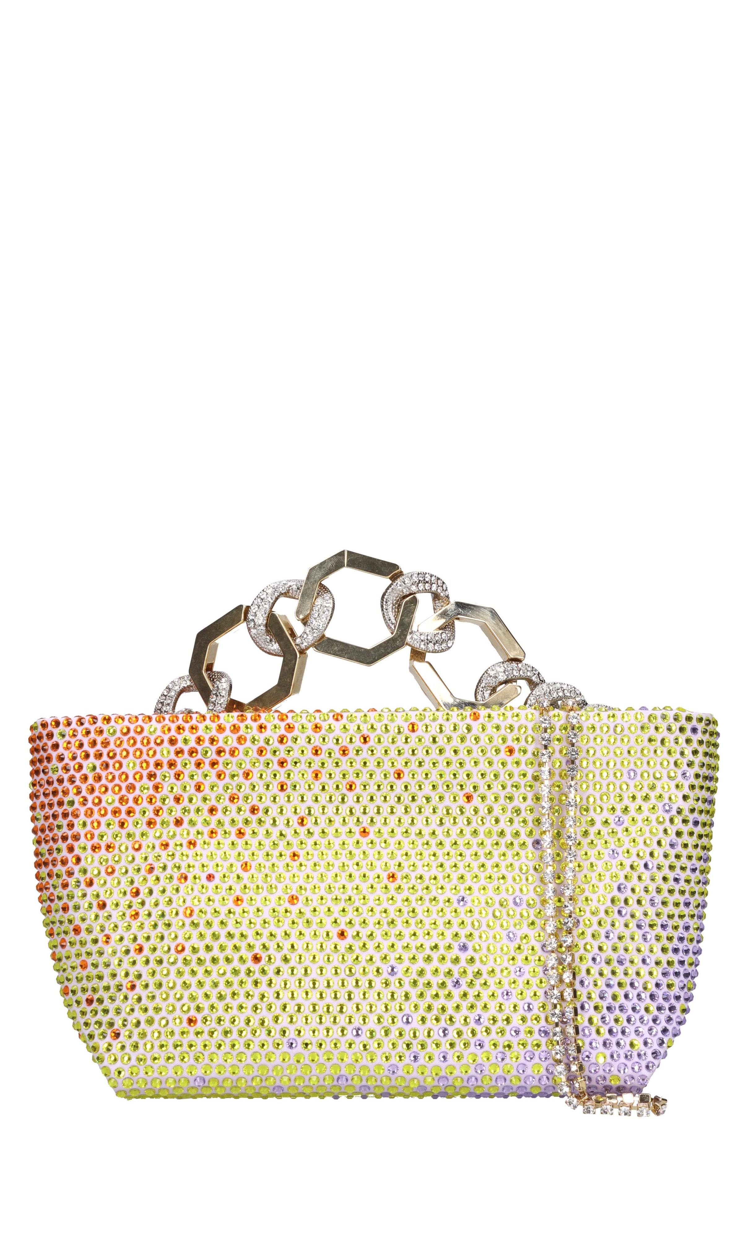 Borsa Jessye in raso e strass 
