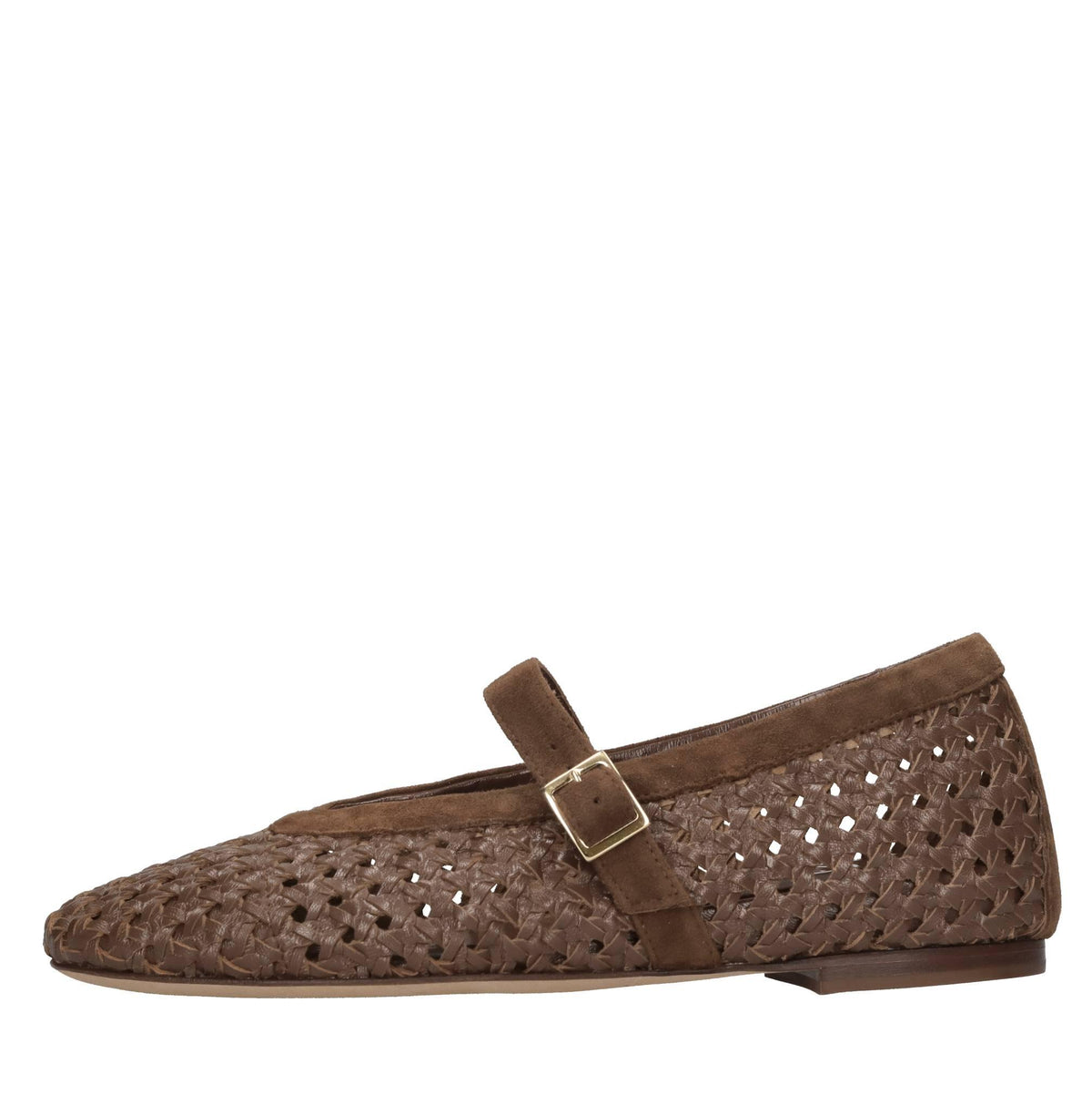 Ballerine in camoscio e pelle 